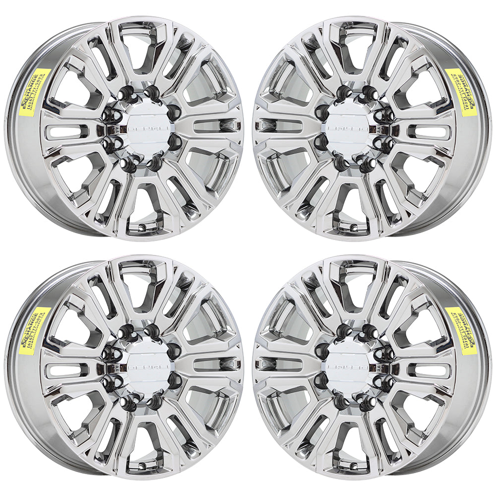 20" Chevrolet Silverado 2500 3500 Bright Chrome wheels rims Factory OEM set 5957